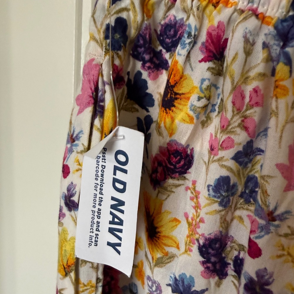 Old Navy Floral Tiered Maxi Skirt Womens Medium Multicolor NWT Boho Cottagecore - Picture 4 of 8